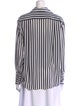 FRAME Silk Striped Button-Up Top