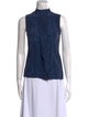 FRAME Mock Neck Sleeveless Top