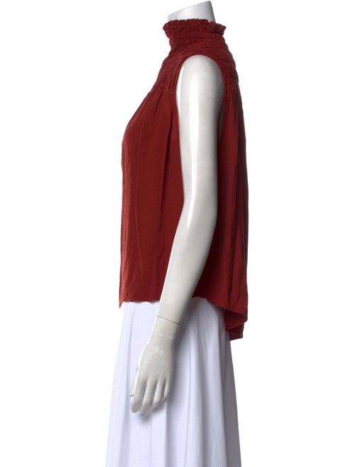 FRAME Mock Neck Sleeveless Blouse