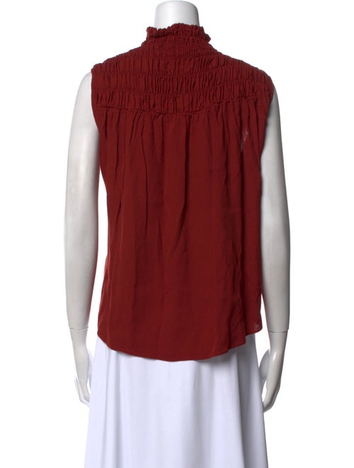 FRAME Mock Neck Sleeveless Blouse