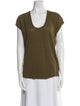 FRAME Linen Scoop Neck T-Shirt
