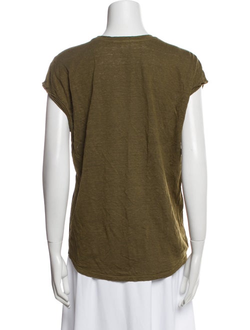 FRAME Linen Scoop Neck T-Shirt