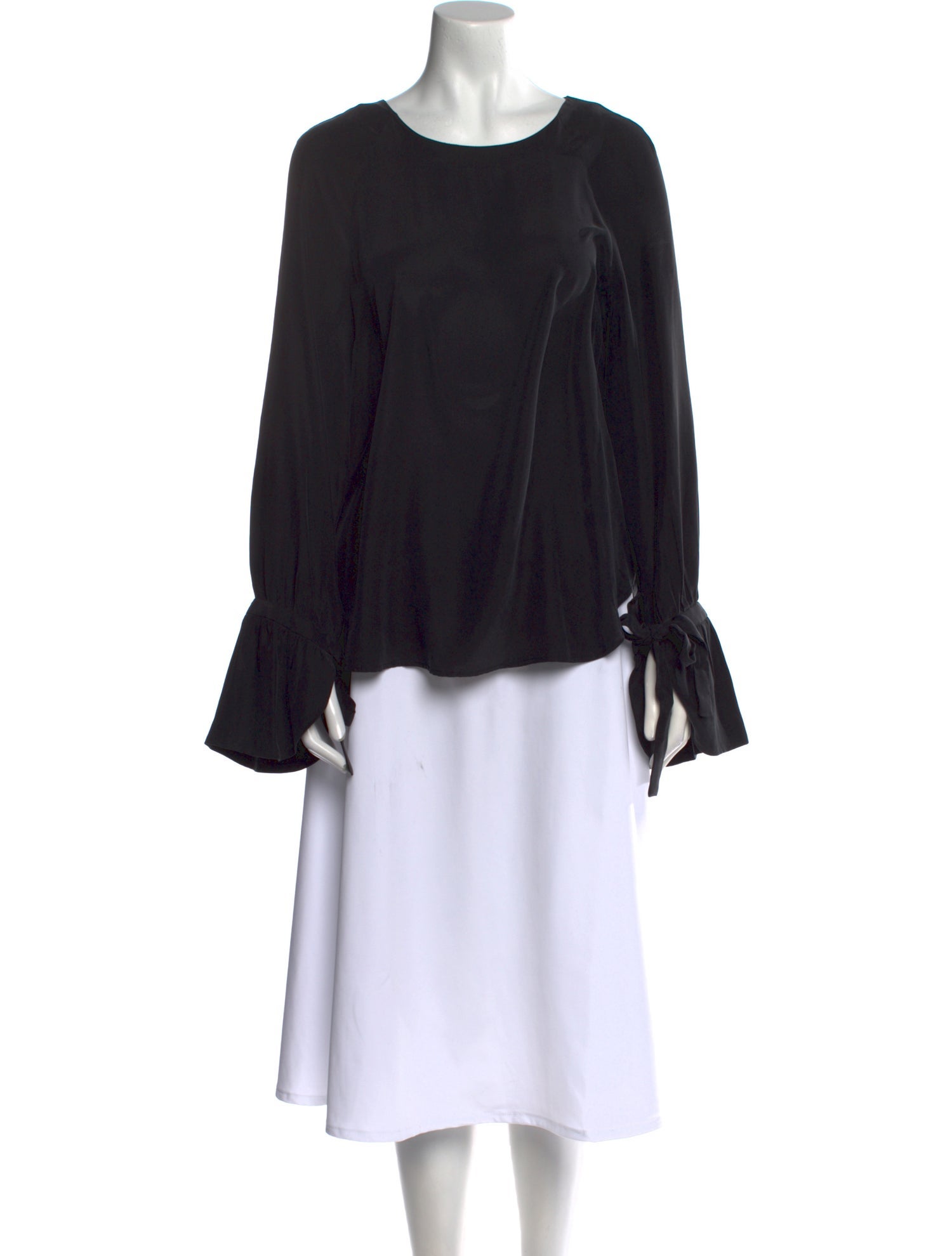 FRAME Silk Scoop Neck Blouse