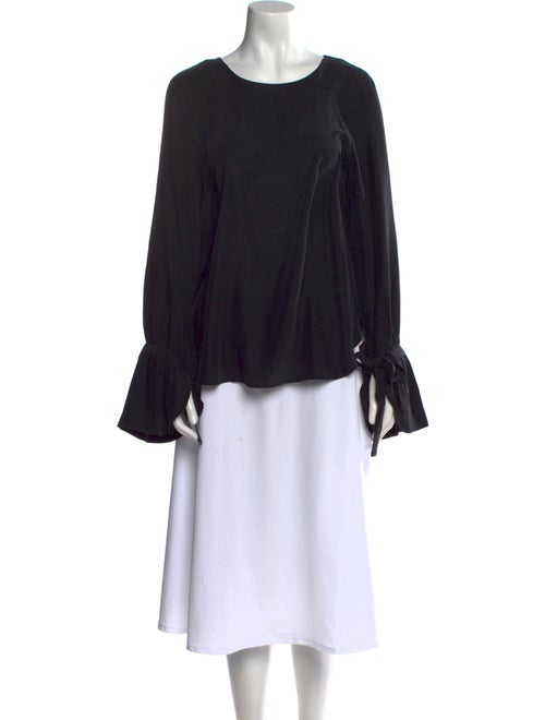 FRAME Silk Scoop Neck Blouse