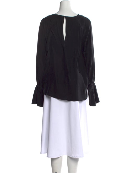 FRAME Silk Scoop Neck Blouse