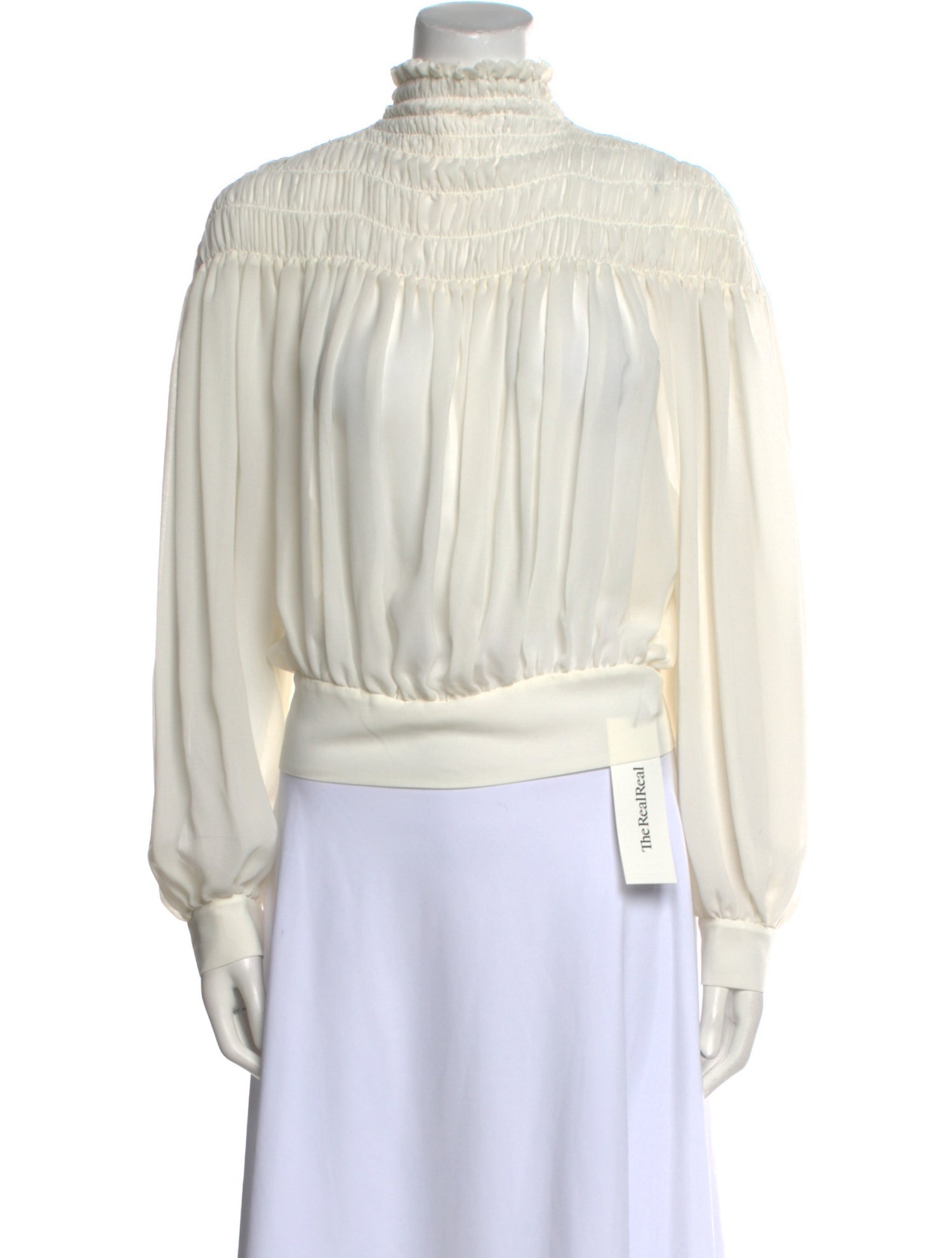 FRAME Turtleneck Long Sleeve Blouse