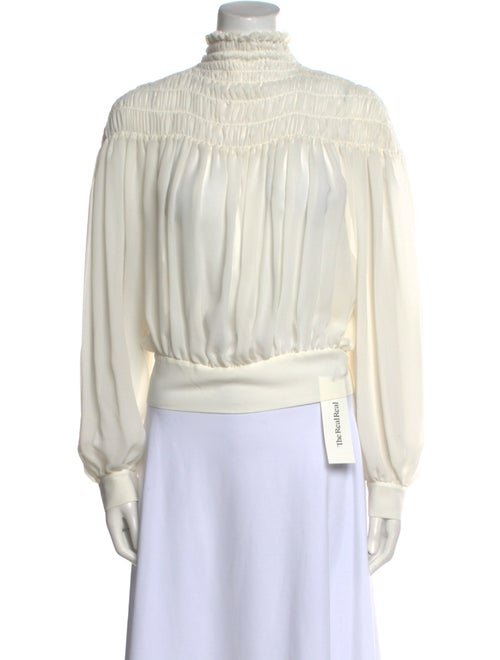 FRAME Turtleneck Long Sleeve Blouse