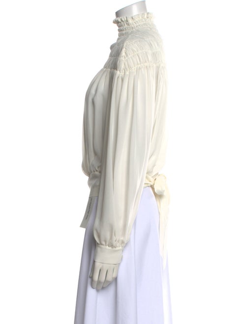 FRAME Turtleneck Long Sleeve Blouse