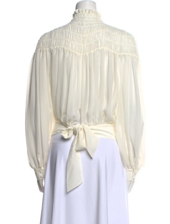 FRAME Turtleneck Long Sleeve Blouse