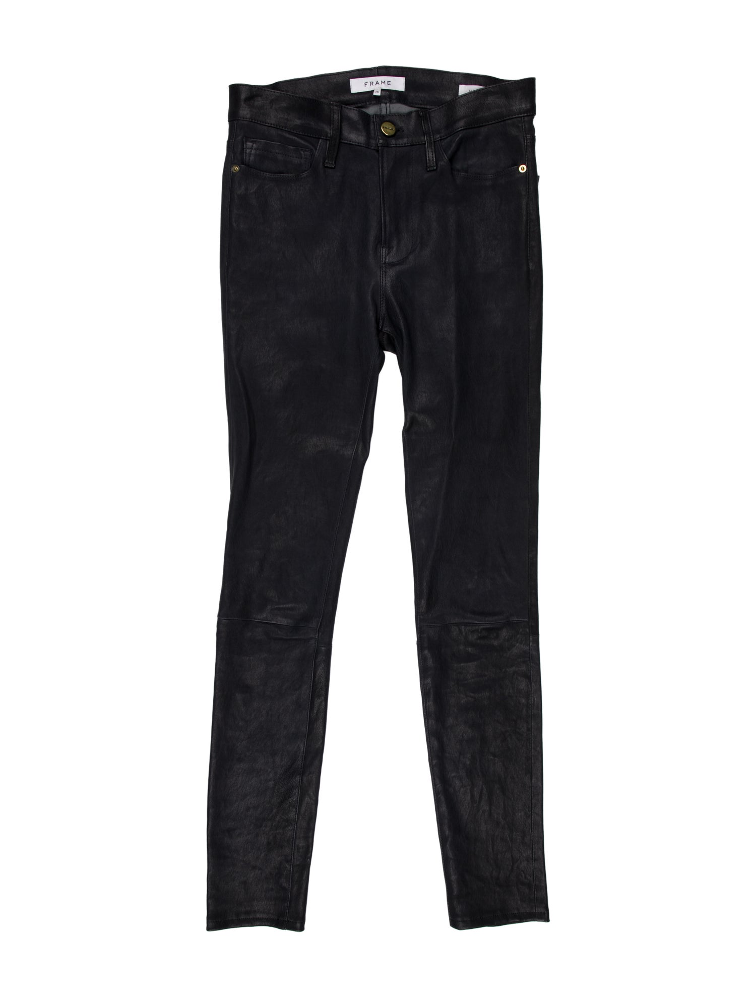 FRAME Lamb Leather Skinny Leg Pants