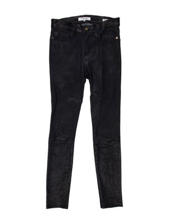FRAME Lamb Leather Skinny Leg Pants