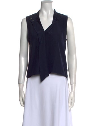 FRAME Silk V-Neck Crop Top