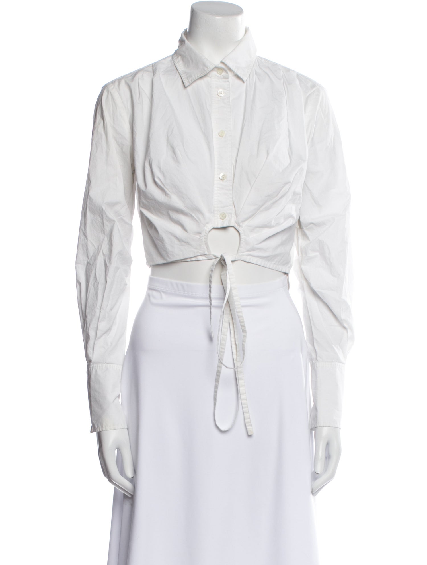 FRAME Long Sleeve Crop Top