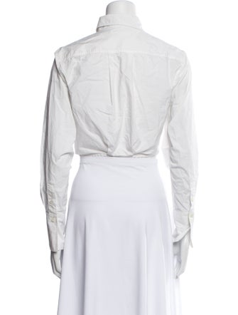 FRAME Long Sleeve Crop Top