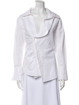 FRAME Cowl Neck Long Sleeve Blouse