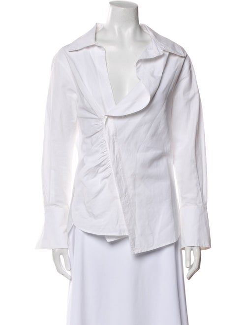 FRAME Cowl Neck Long Sleeve Blouse