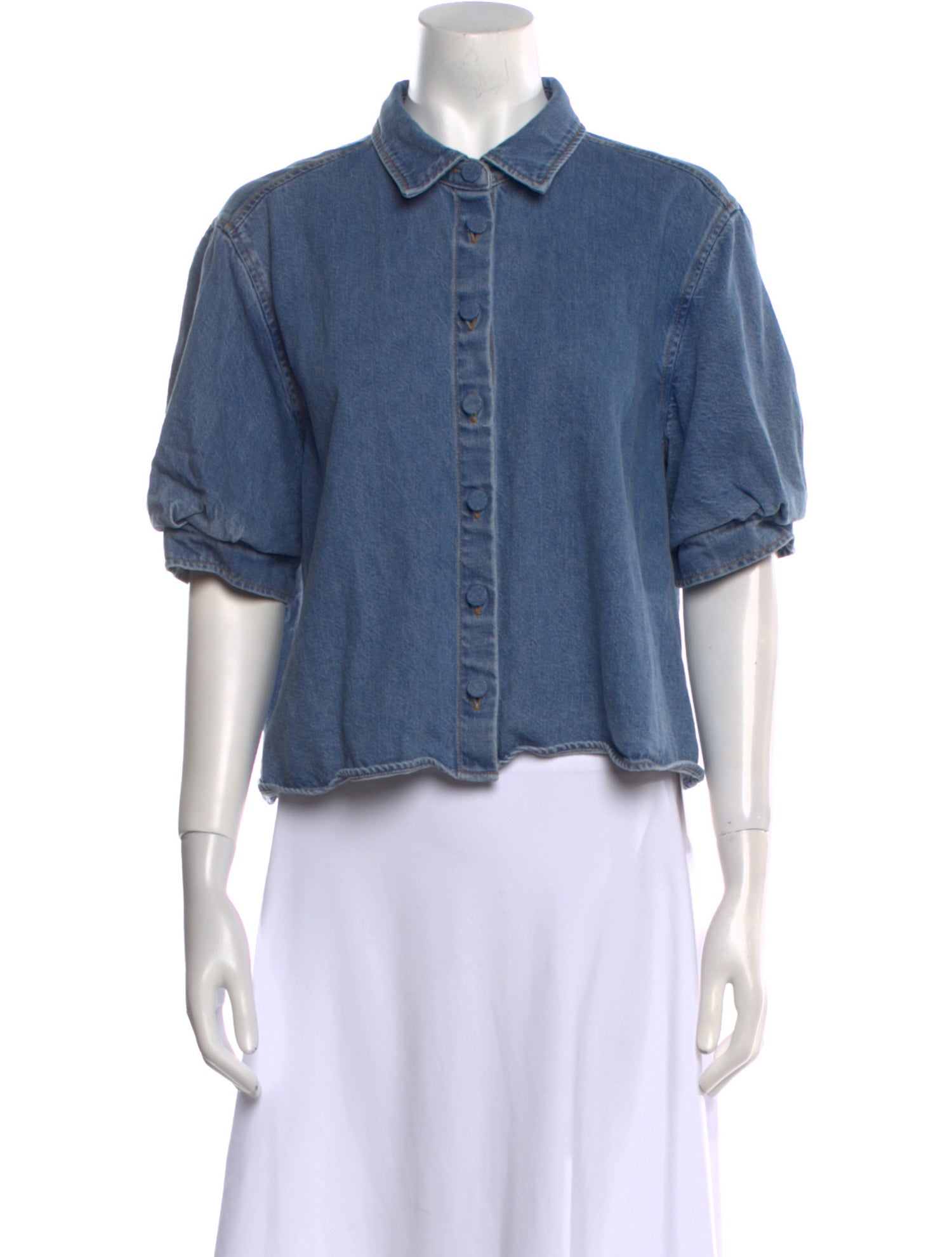 FRAME Short Sleeve Crop Top