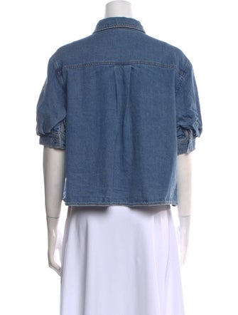 FRAME Short Sleeve Crop Top