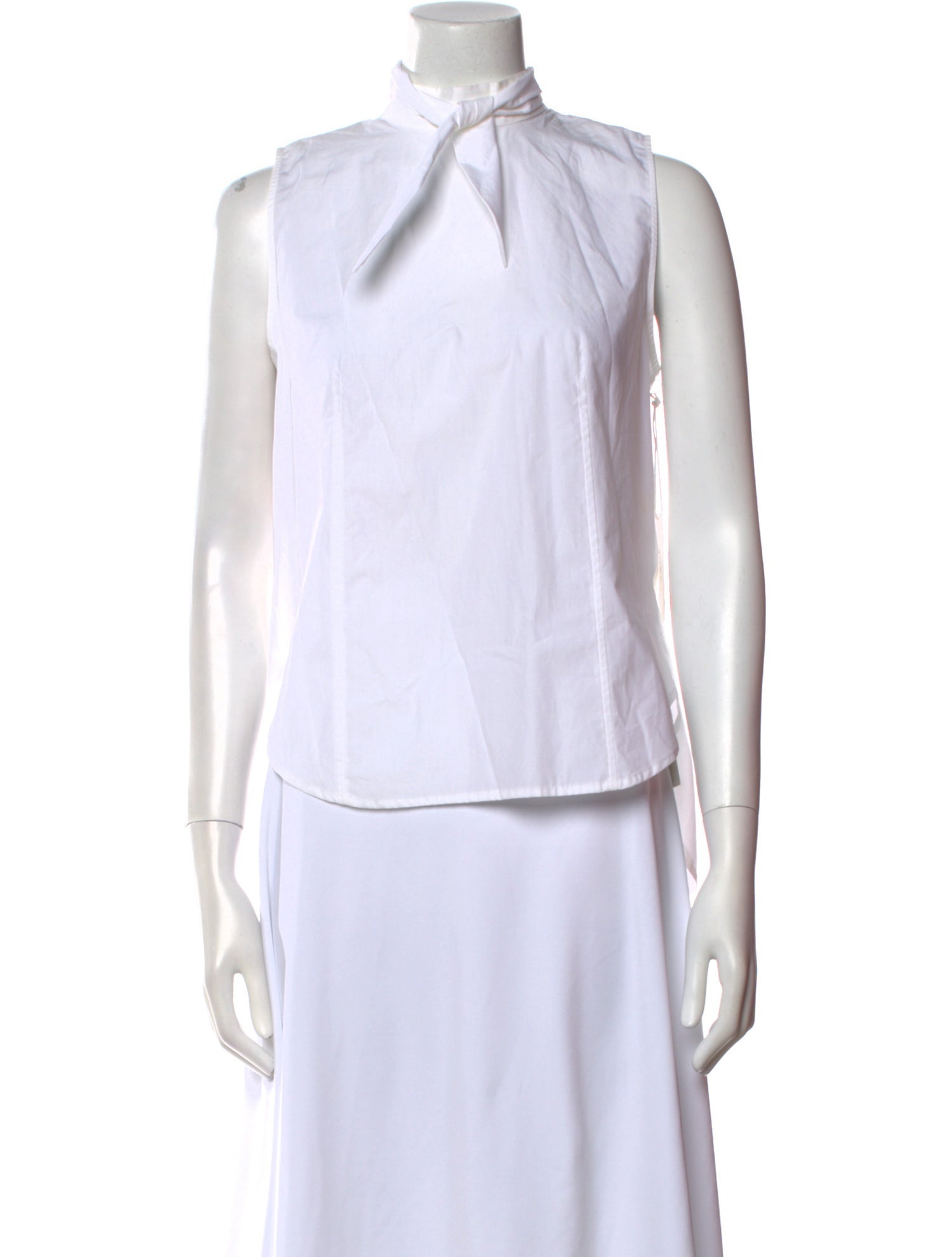 FRAME Mock Neck Sleeveless Blouse