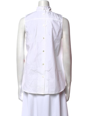 FRAME Mock Neck Sleeveless Blouse