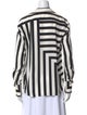 FRAME Silk Striped Button-Up Top