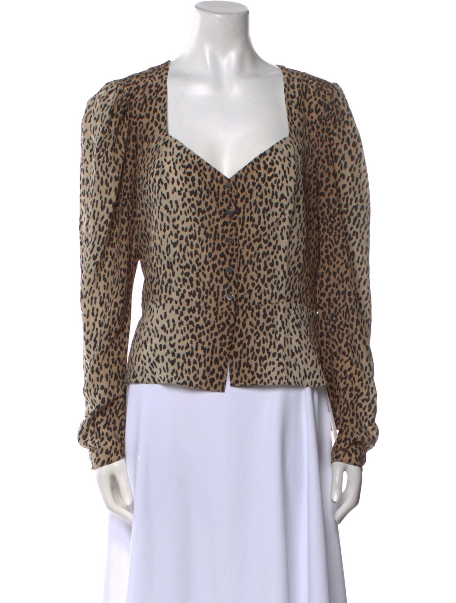 FRAME Silk Animal Print Blouse