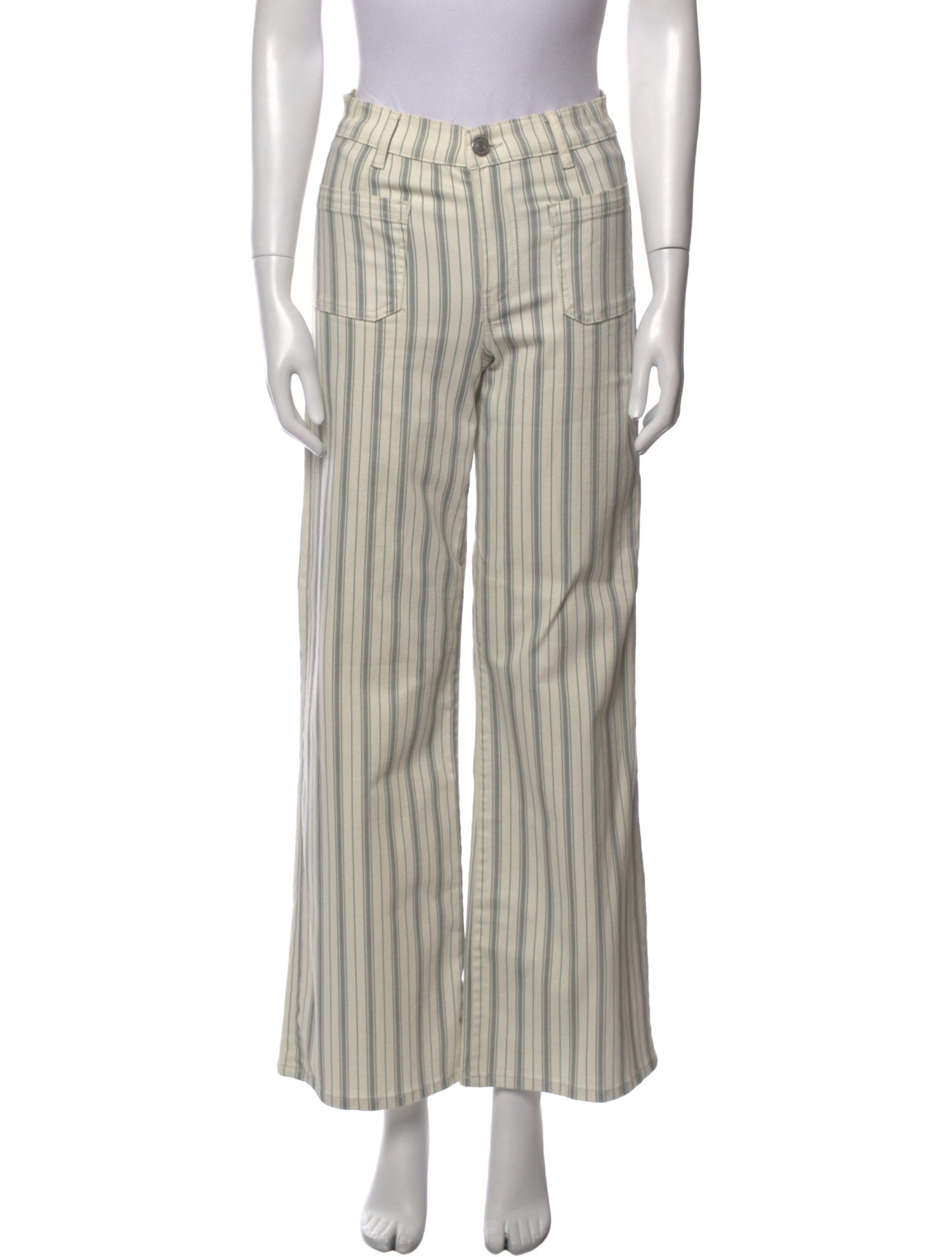 FRAME Striped Wide Leg Pants