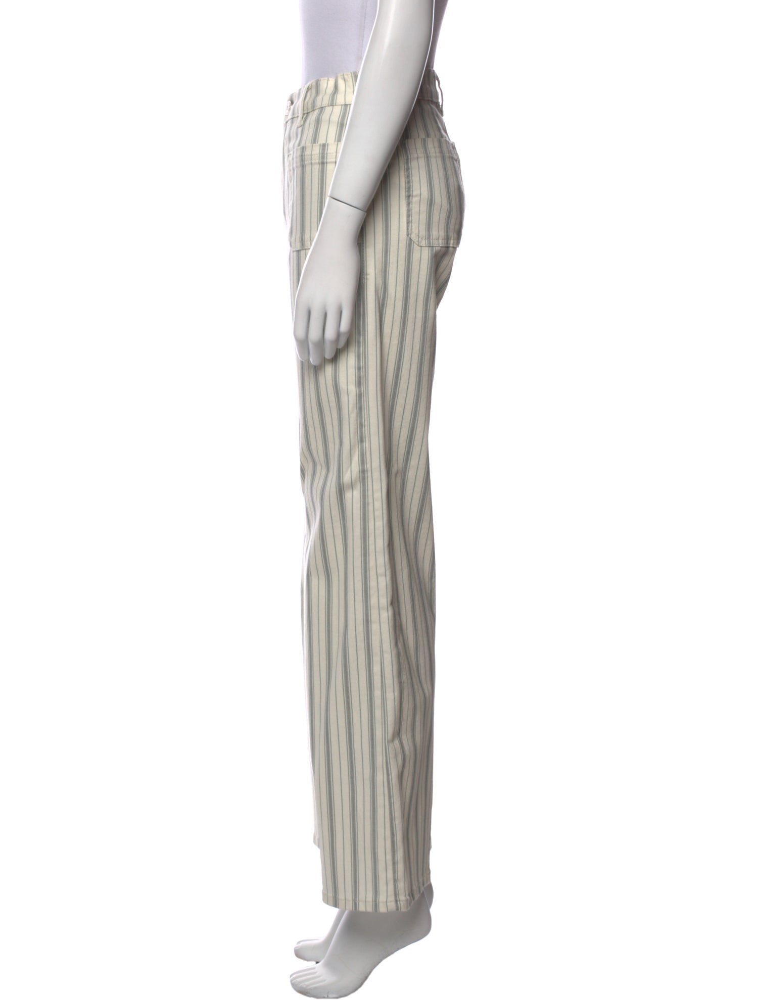 FRAME Striped Wide Leg Pants