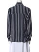 FRAME Silk Striped Button-Up Top