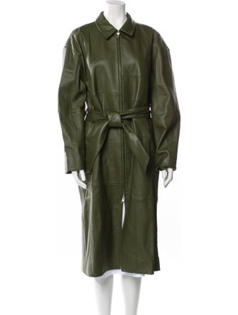 FRAME Leather Trench Coat