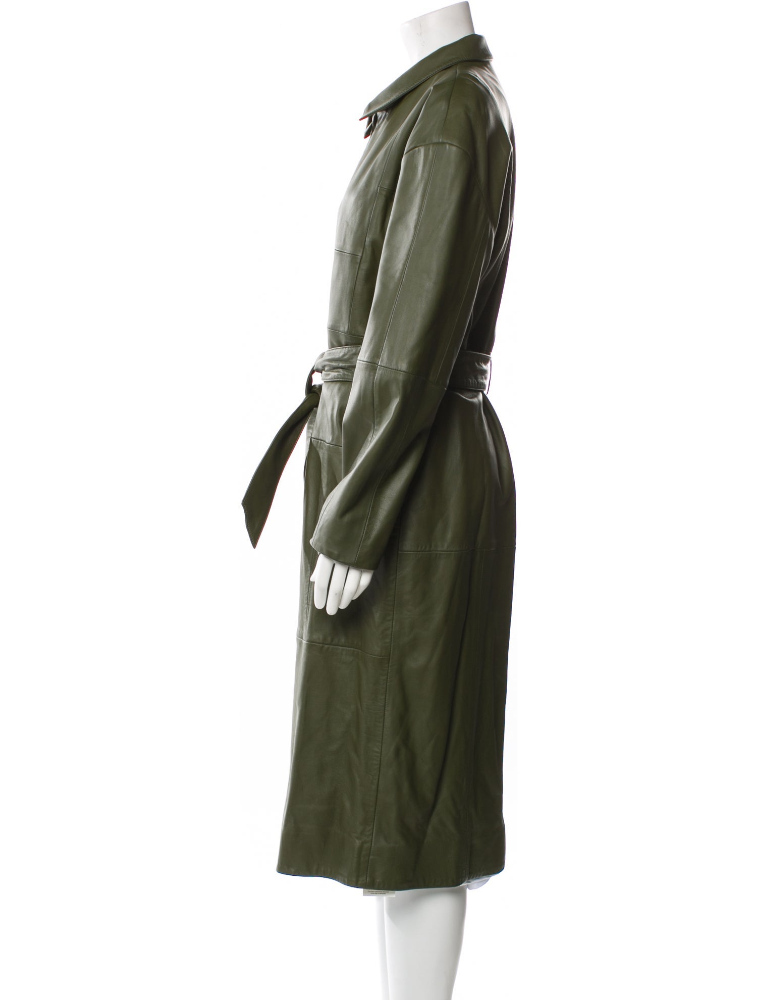 FRAME Leather Trench Coat