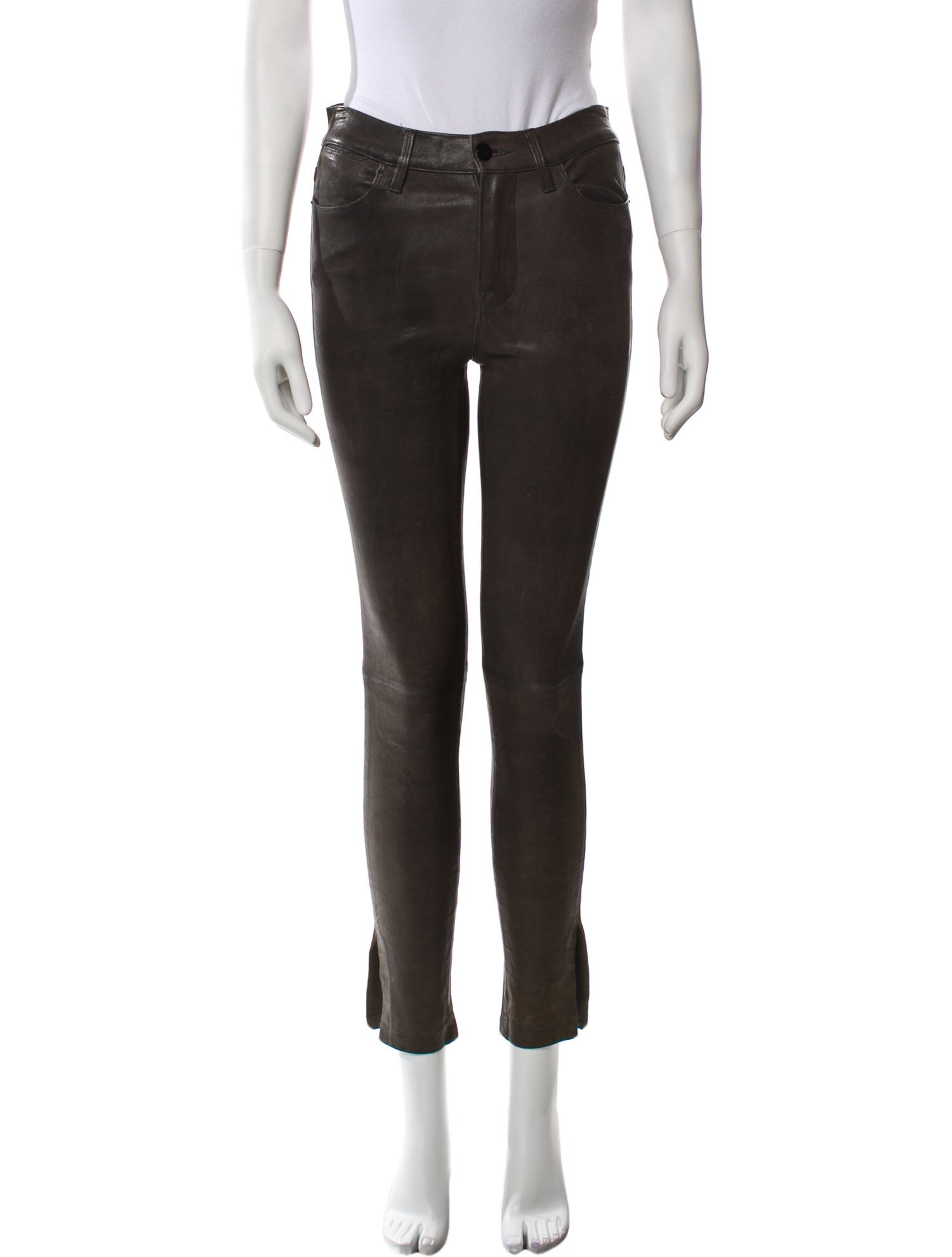 FRAME Leather Skinny Leg Pants