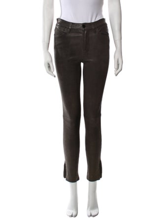 FRAME Leather Skinny Leg Pants