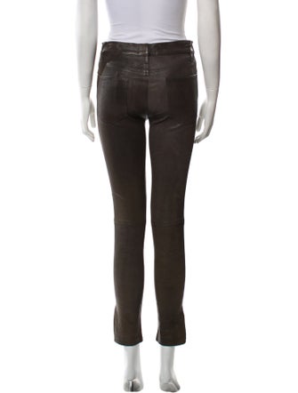 FRAME Leather Skinny Leg Pants