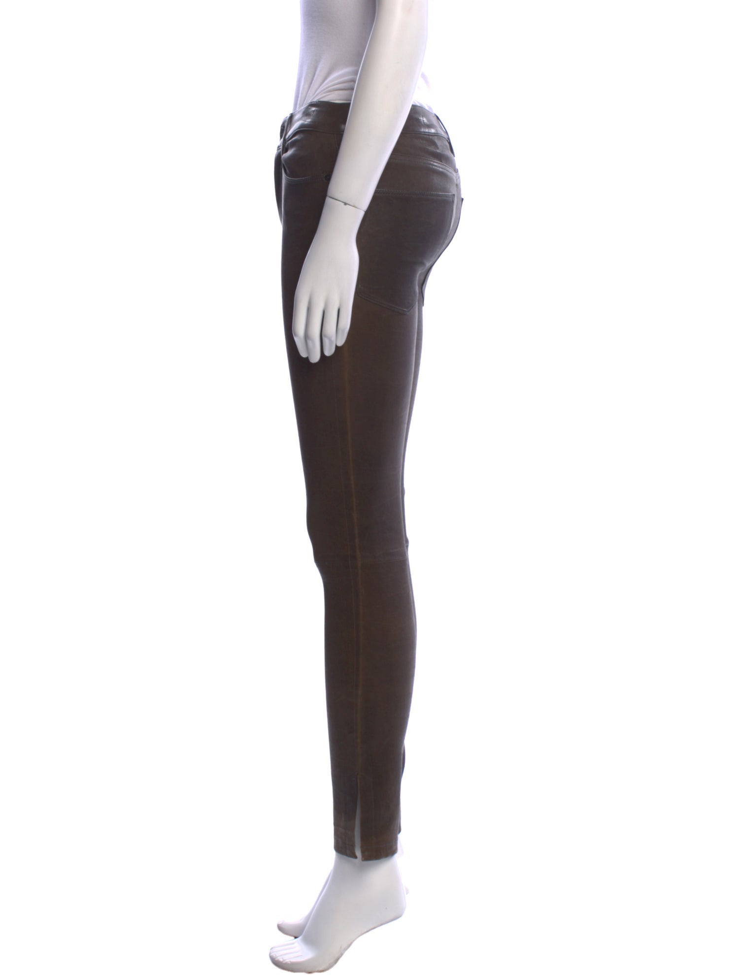 FRAME Leather Skinny Leg Pants