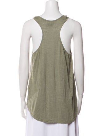 FRAME Linen V-Neck Top