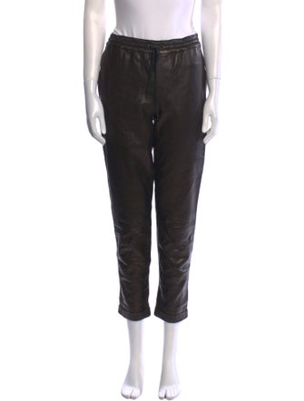 FRAME Leather Straight Leg Pants