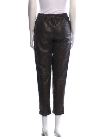 FRAME Leather Straight Leg Pants