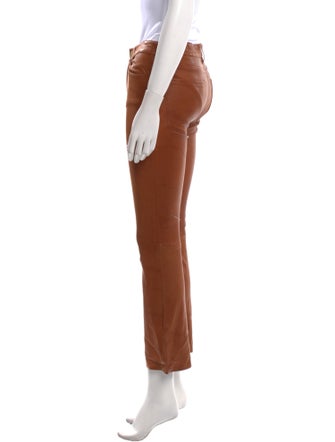 FRAME Leather Straight Leg Pants