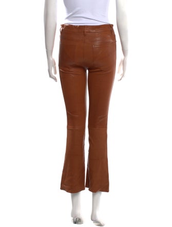 FRAME Leather Straight Leg Pants