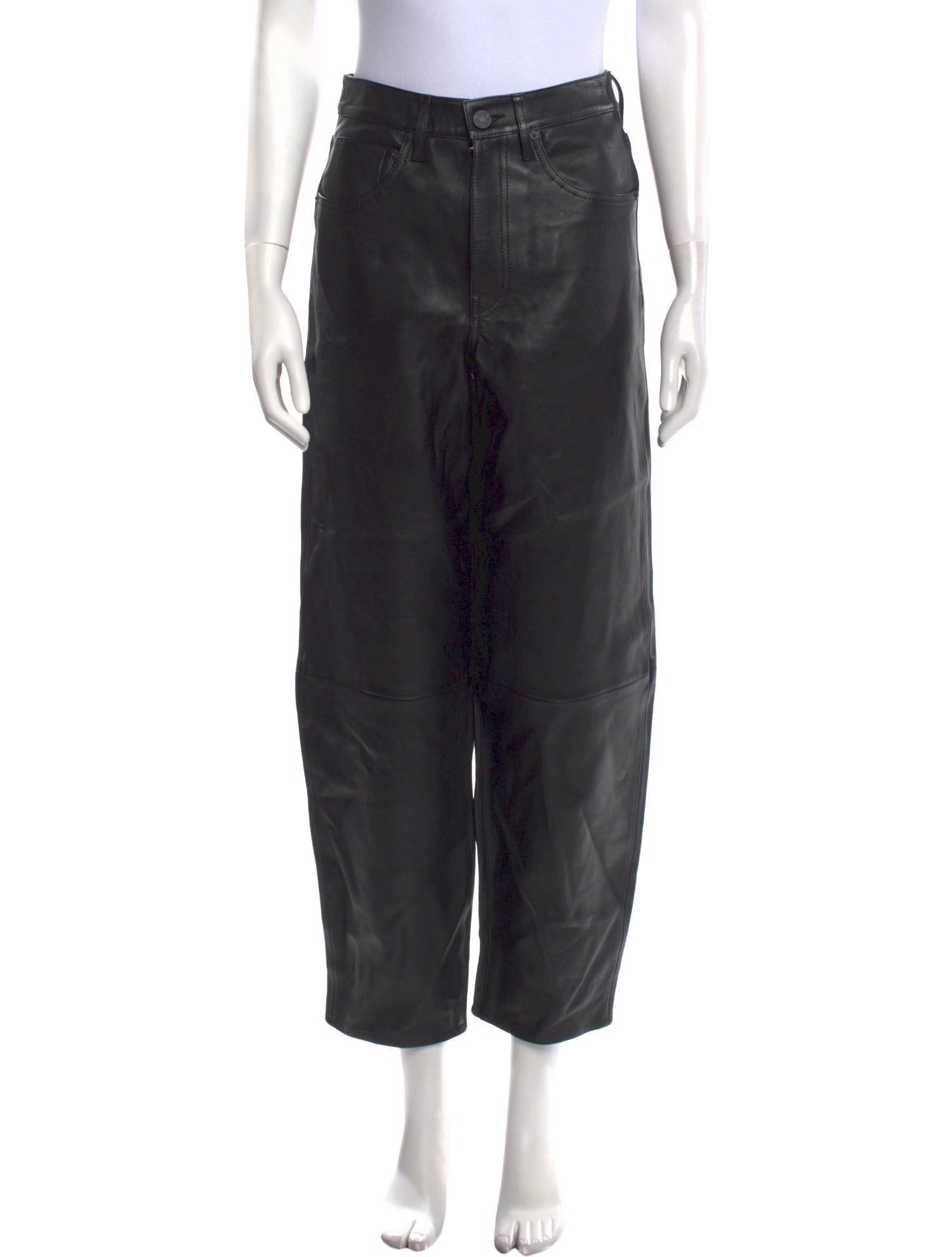 FRAME Lamb Leather Straight Leg Pants
