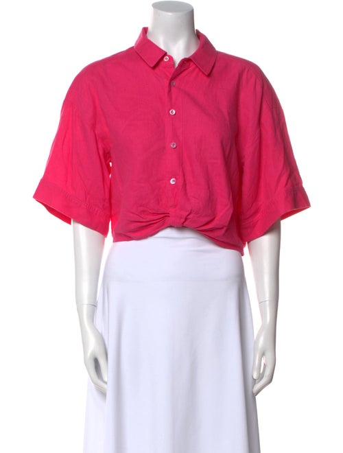 FRAME Short Sleeve Crop Top