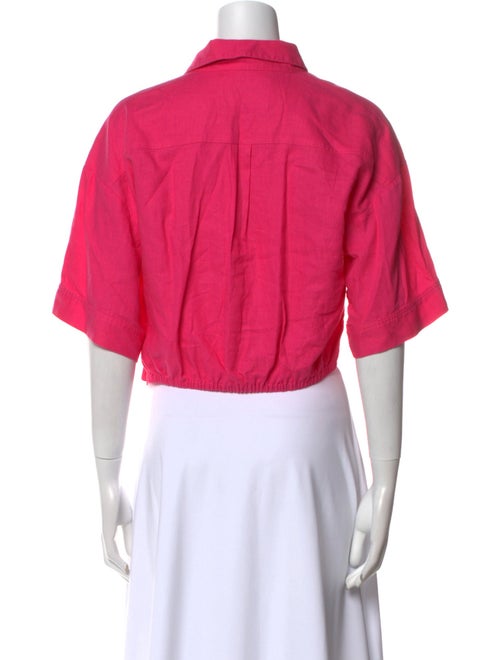 FRAME Short Sleeve Crop Top