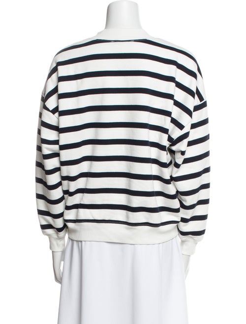 FRAME Striped Crew Neck Sweatshirt