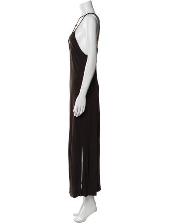 FRAME V-Neck Long Dress