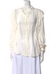 FRAME Silk Long Sleeve Button-Up Top