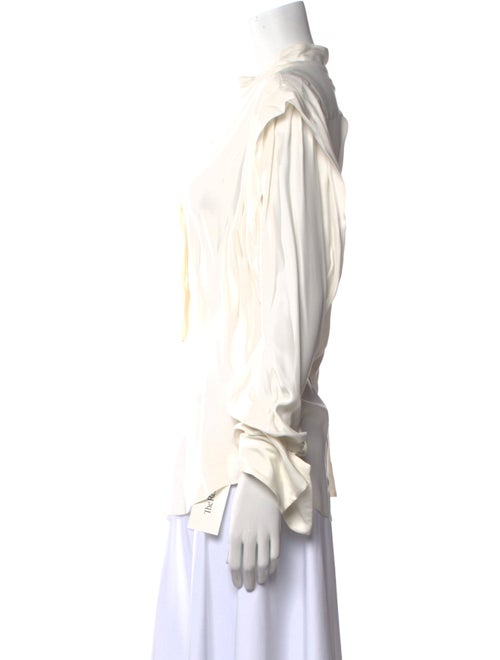 FRAME Silk Long Sleeve Button-Up Top