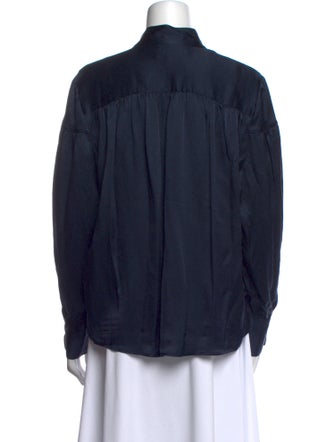 FRAME Silk V-Neck Blouse