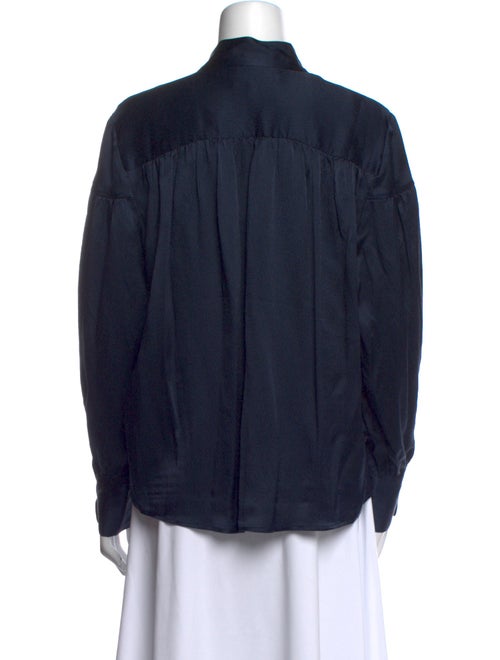 FRAME Silk V-Neck Blouse