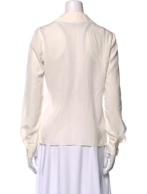 FRAME Silk Long Sleeve Button-Up Top